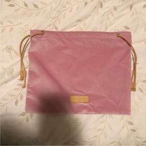 Authentic Louis Vuitton pink velvet drawstring bag